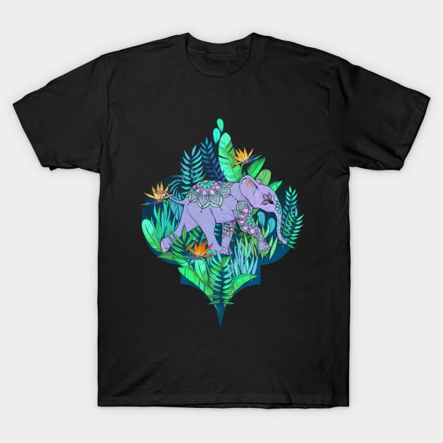 Little Elephant on a Jungle Adventure T-Shirt by micklyn